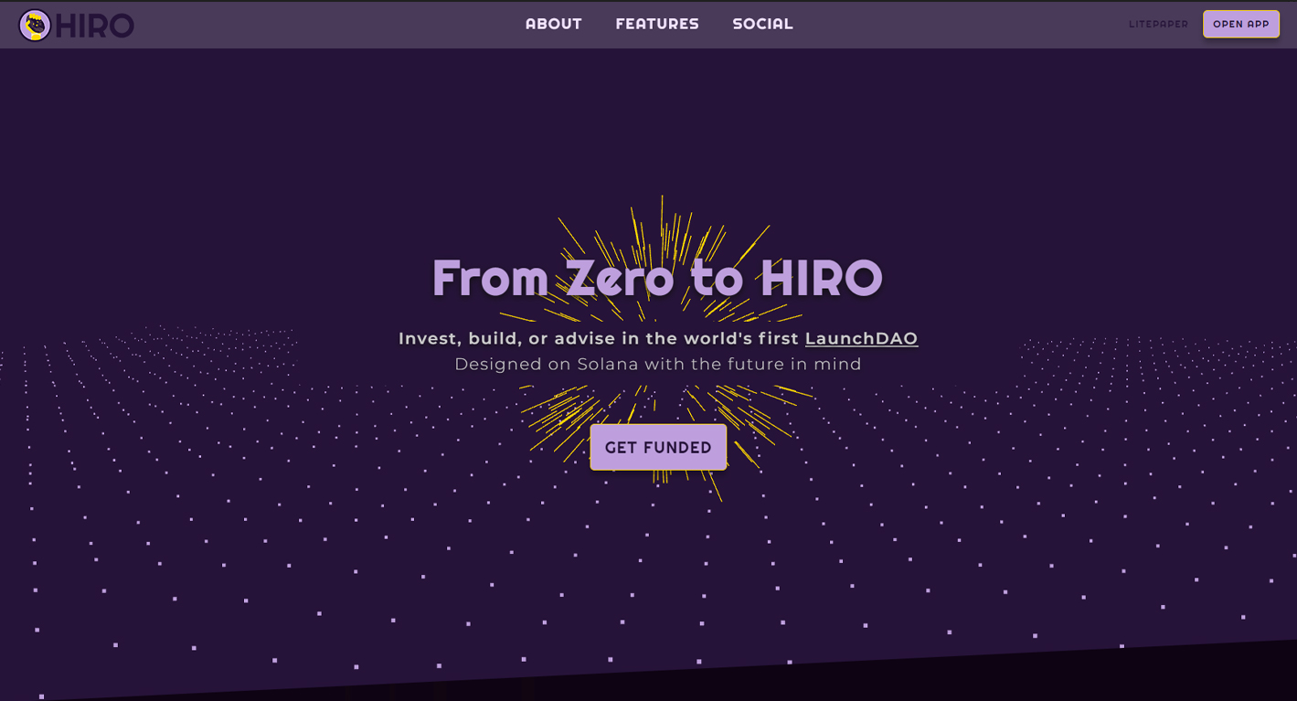 HIRO Website Screenshot